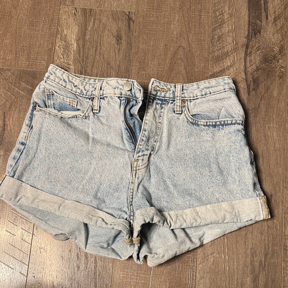 Light Blue Denim Women Shorts